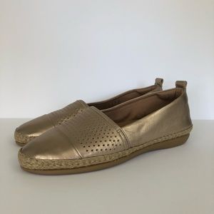 Clarks Helen Reeney Espadrilles Flat Gold Size 10